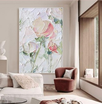 Flower 06 by Palette Knife wall decor Oil Paintings